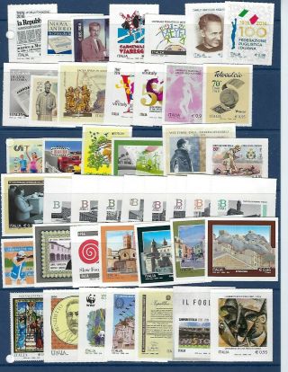 Italy 2016 Complete Year 77 Stamps And 2 Souvenir Sheets Mini Sheets Mnh