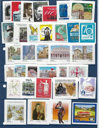 ITALY 2016 Complete Year 77 Stamps and 2 Souvenir Sheets Mini Sheets MNH 2