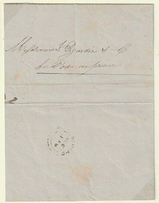Gb Abroad In St Marc Haiti 1858 Entire Letter From St Marc To Port Au Princ