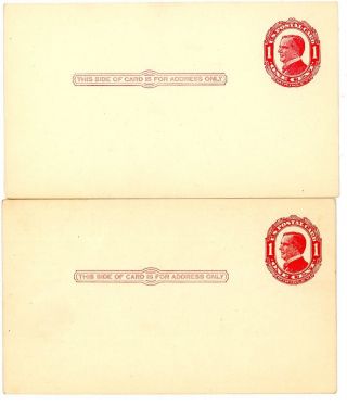 2 Cards,  1 Cent Ux24 Mckinley,  Postal Card,  4403