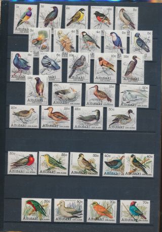 Xb66780 Cook Islands Aitutaki Animals Fauna Flora Birds Fine Xxl Lot Mnh