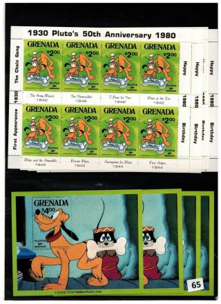 ,  4x Grenada - Mnh - Disney - Dogs