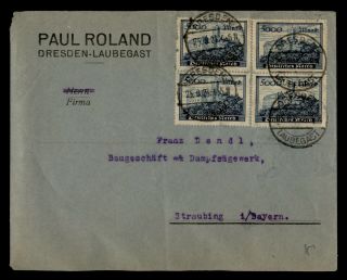 Dr Who 1923 Germany Pair Dresden To Straubing E51553