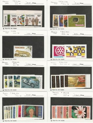 Tanzania,  Postage Stamp,  217//318 Nh,  1983 - 86,  Jfz