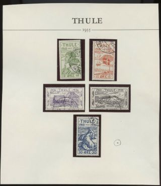 No: 68095 - Thule (greenland) (1935) - An Old & Complete Set - - On A Page