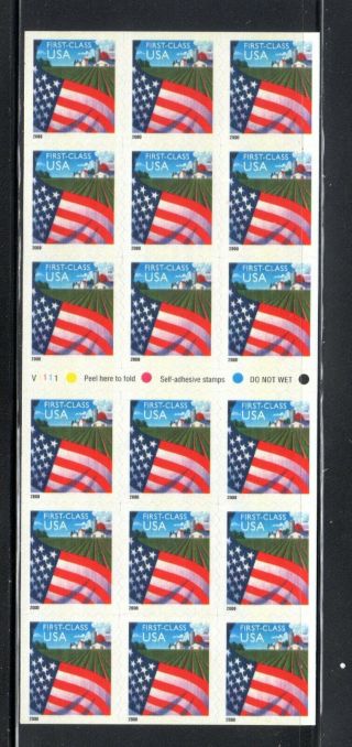Us Stamp Mnh 3450a " 34c " Flag,  Unfolded Atm Booklet,  Bright Colors