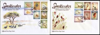 Botswana Stamp 2014 Birds Of Botswana 10th Issue Full Set 2 Fdc