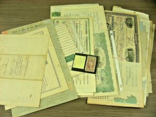 Us,  Assortment Of Revenue Stamps On Documents & Others
