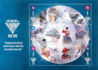Guernsey - Queen Diamond Jubilee Min Sheet Mnh 2012