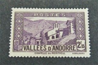 Nystamps French Andorra Stamp 57 Og H $65