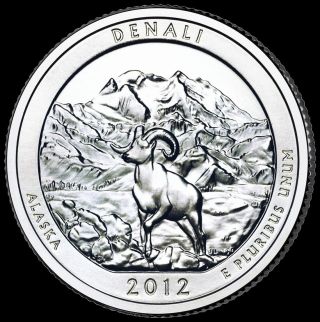 2012 D Denali National Park Quarter Alaska " Brilliant Uncirculated " Atb