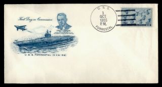 Dr Who 1955 Uss Forrestal Navy Ship First Day In Commission C129464