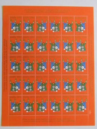 Greenland Christmas Stamps Seal Caritas 1985 Mnh Unfolded Full Set