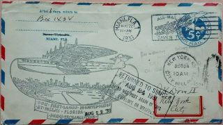 United States 1931 Returned Cover With 2 Dornier Do X Flying Boat Cachets