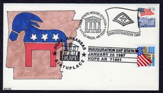 1993/1997 Clinton - Gore Inaugurations - Kribbs Kover Dual Inaugural Cover Pa368