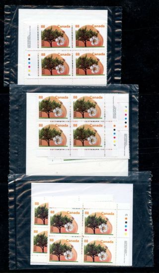 Weeda Canada 1373/i/ii Vf Mnh M/s Of Pbs In Packs,  Fruit Tree Cv $145