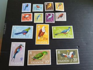Uganda 1965 Sg 113 - 126 Birds Mh