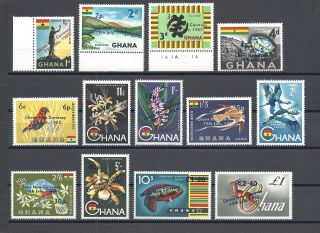Ghana 1965 Sg 381/93 Mnh Cat £20