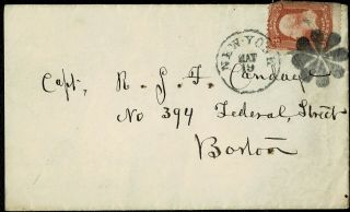 Scott 65 On Cover Tied To Ny Cds And Gorgeous " Daisy " Fancy Cancel (jt41)