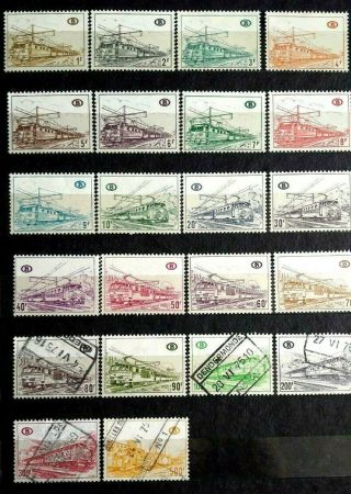 Old Train Stamps Belgium Mnh/used