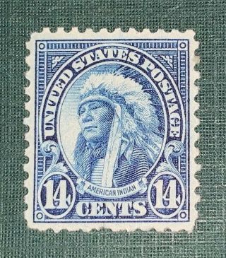 Travelstamps: 1931 Us Stamps Scott 695 American Indian,  14¢ Perf 11 X 10 1/2 Mnh
