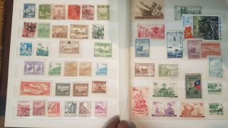CHINA Old Chinese Stamp Album FULL 16 pages imperial China post Mao early PRC 7