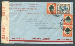 Canada Foreign Air Mail Cover From Cape Town,  South Africa