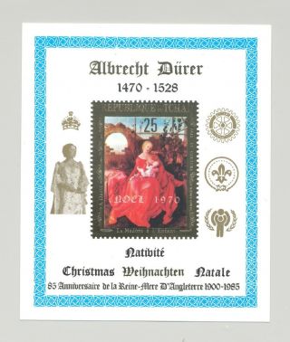 Chad 1970 Christmas,  Durer,  Rotary,  Scouts,  Iyc 1v Deluxe Sheet