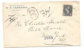 Small Queen Scott 44 On A Registered Advertising Cover From Bolton,  Ontario