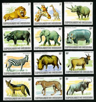 Burundi Stamps 589 - 600 Xf Og Nh Scarce Animal Set Of 12 Scott Value $188.  00