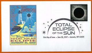 Sea To Shining Sea.  Total Eclipse Of The Sun.  Fdc Postal Event Cover & Stamp