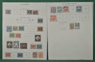 San Marino Stamps Selection Of Issues On 2 Pages (w87)