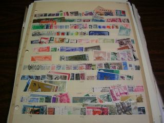 Drbobstamps China Very Large Stamp Accumulation On Album Pages