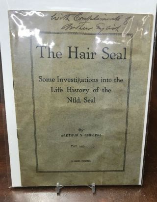 1927 Newfoundland The Hair Seal Booklet Eph17