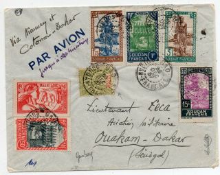 1937 Sudan France To Senegal Cover,  Mixed Issues,  A Unique Cover,  Look