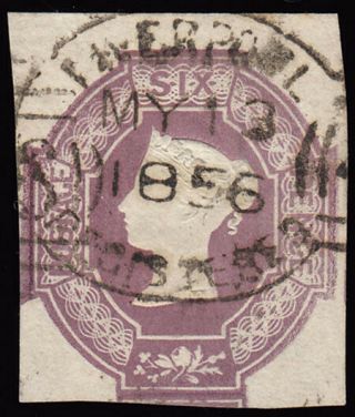 Sg59wk 1854 6d.  Lilac Embossed,  Watermark Inverted And Reversed.  Very Fine Us.