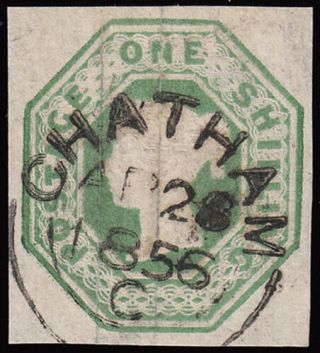 Sg54 1847 1/ - Green Embossed.  A Magnificent Example.  Neat Upright Cds Of.