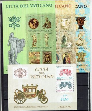 Vatican City 1978/2000 Complete Years 589 Stamps,  20 Miniature Sheets Un/mint