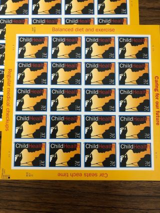Scott 3938 - Child Health - Caring For Our Future - Sheet Of (20) 37 Cent Stamps