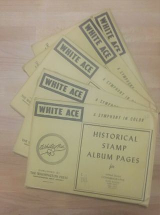 White Ace,  Us Common,  Historical Stamp,  5 Albums/pages,