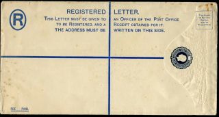 Straits Settlements 1928 15c Postal Stationery Registered Envelope (k) Re.  8d Un