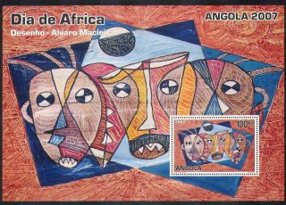 Angola 2007 Africa Day/masks/tribal Art/animation/mask 1v M/s (n38802)