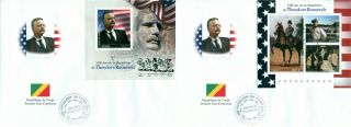 Theodore Roosevelt Usa President Horses Congo 2019 Fdc Covers Set