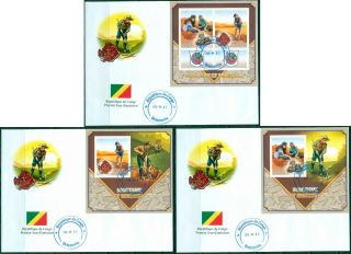 Minerals Scouts Mineralen Mineraux Congo First Day Covers Set 3 Covers