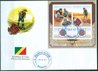Minerals Scouts Mineralen Mineraux Congo First Day Covers set 3 covers 4