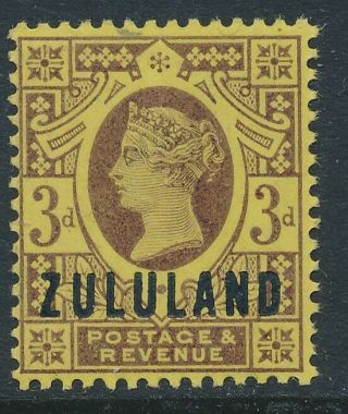 Sg 5 Zululand 1888 3d Purple/yellow Fresh Mounted Cat £32
