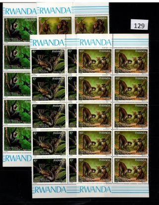 // 10x Rwanda - Mnh - Nature - Primates - Animals -
