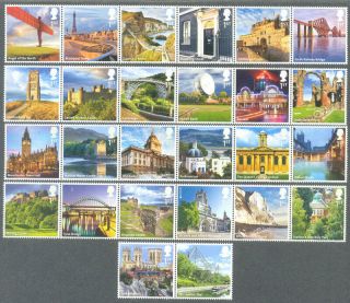 Great Britain - Views Uk - A To Z Set Of 26 Mnh - 2011 - Architecture - Bridges Scenery