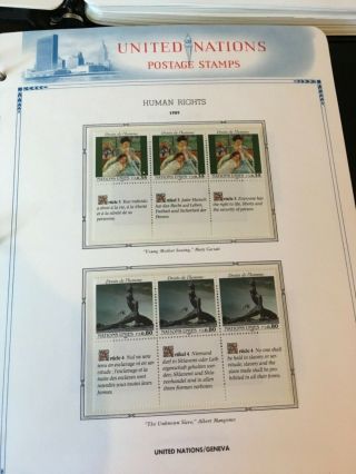 4 different White Ace Historical Album for Postage Stamps of the United Nations 7