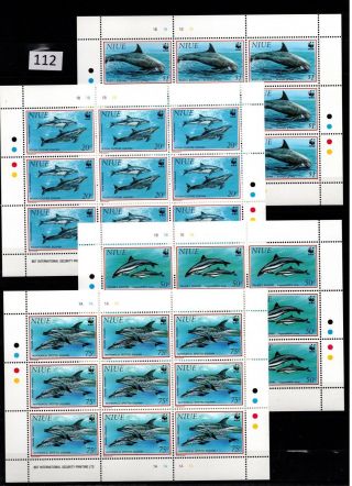 // Niue - Mnh - Nature - Wwf - Dolphins - Full Sheets